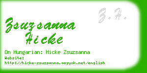zsuzsanna hicke business card
